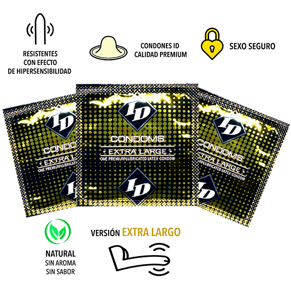 Combo de 3 Condones ID Extra Large