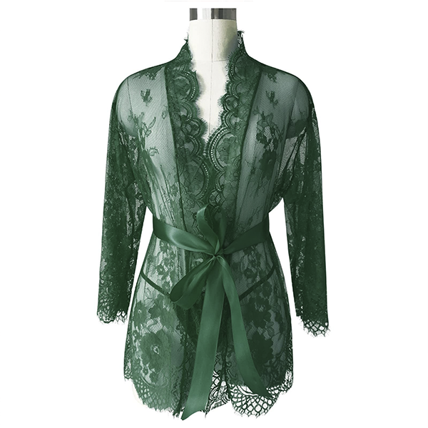 Lenceria Babydoll Vestido Noche Verde M