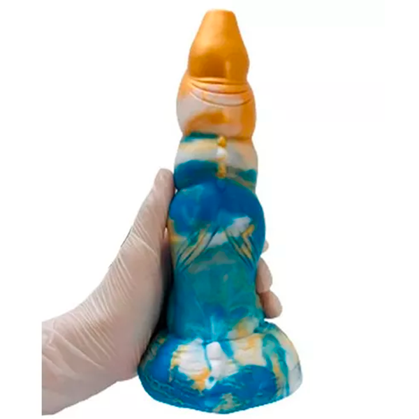 Dildo Monstruo Alien Dorado Silicon Liquido