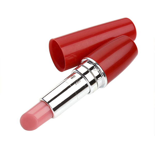 Vibrador Portátil Lápiz Labial Rojo