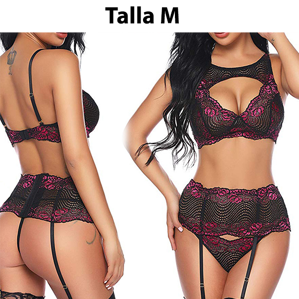 Sexy Conjunto 2 Piezas Lenceria Encaje