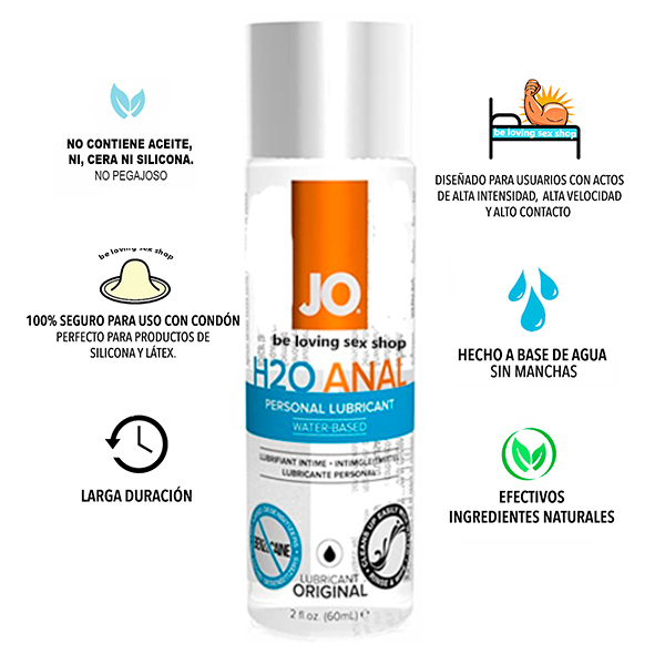 Lubricante Anal Jo H2o Efecto Silicon 60 Ml