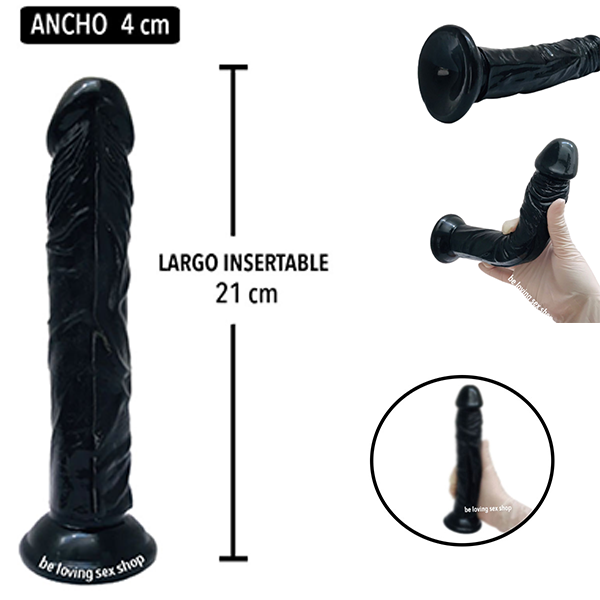 Dildo Pene Realista Delgado Fuerte Ventosa Venosos Suaves