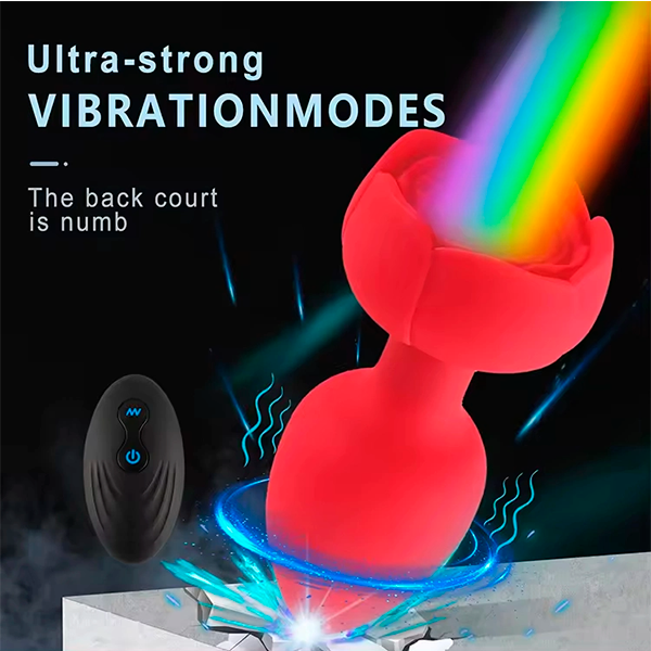 Plug Anal Vibrador a Control con Iluminación