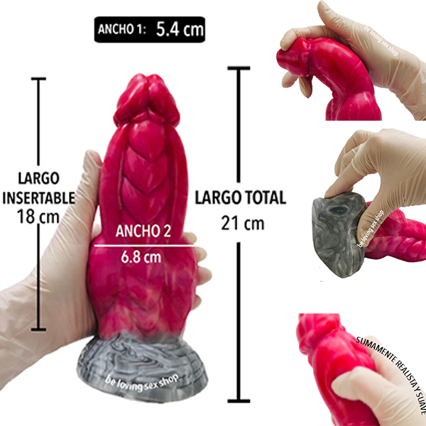 Mega Dildo Monstruo Alien Gordo Silicon Rojo