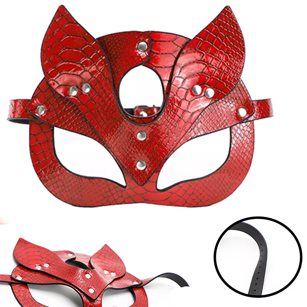 Antifaz, Mascara Sexy Tipo gato, Zorro de Piel Sintética