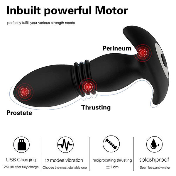 Plug Anal Vibrador telescópico