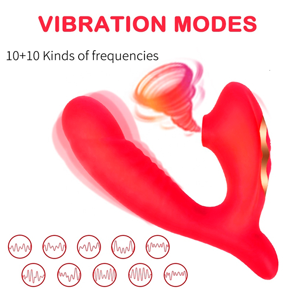 Vibrador Succionador G-Spot 2 en 2