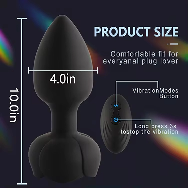 Plug Anal Vibrador a Control con Iluminación