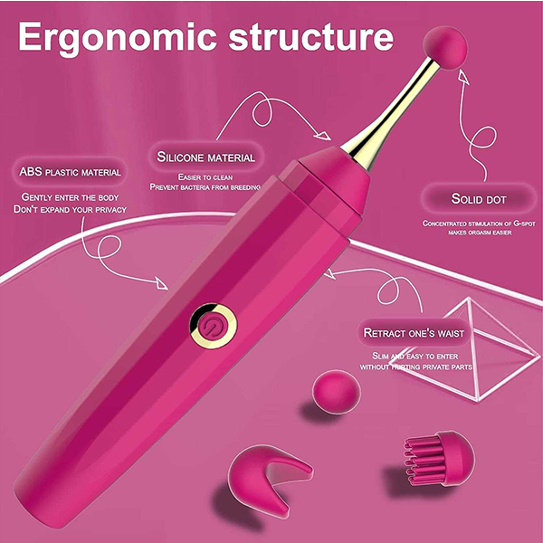 Vibrador Lapiz Usb Rosa Ergonomico Punto G