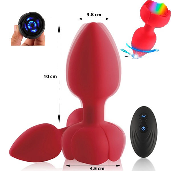 Plug Anal Vibrador a Control con Iluminación