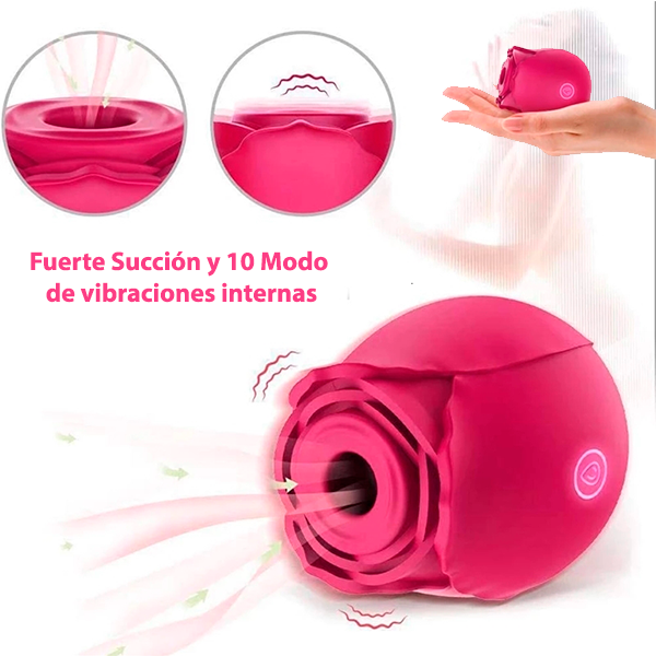 Vibrador Succionador de clitoris en forma de Flor