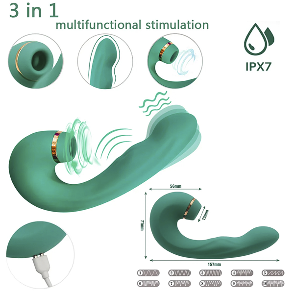 Vibrador Succionador 3 en 1 USB