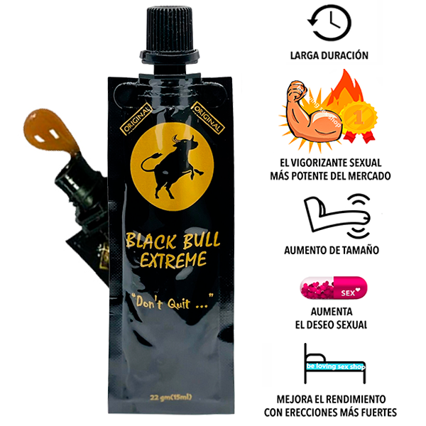 1 Sobre de Vigorizante Sexual Masculino Black Bull