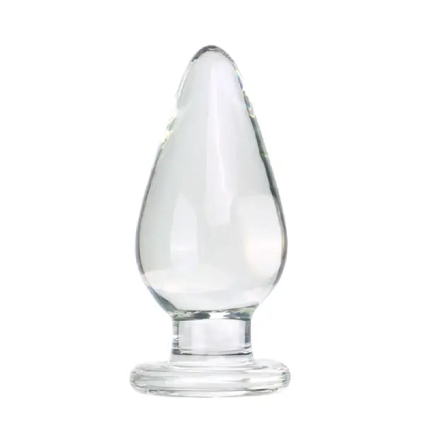 Plug Anal De Cristal Vidrio Transparente Erótico Mediano