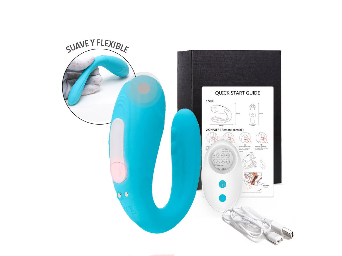 Vibrador Control Remoto Tipo Satisfyer Azul
