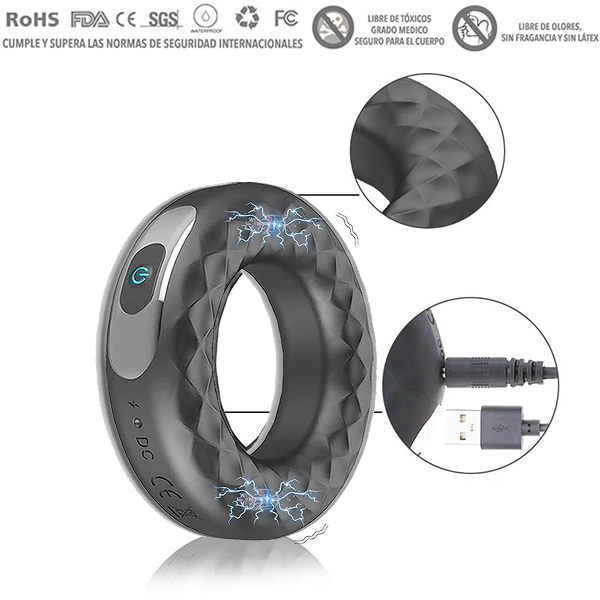 Anillo Vibrador Cockring USB