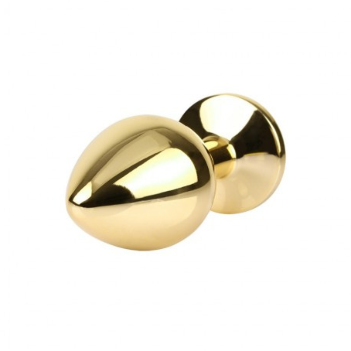 Plug anal de acero color Oro con esfera diamante roja L
