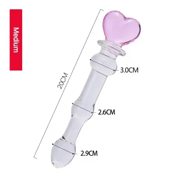 Plug Dildo Consolador Varita De Cristal Vidrio Corazón