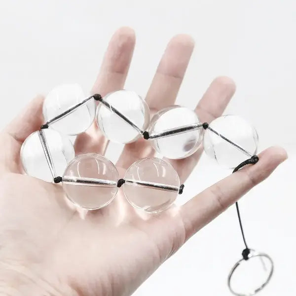 Plug Anal Bolas De Vidrio China Transparente