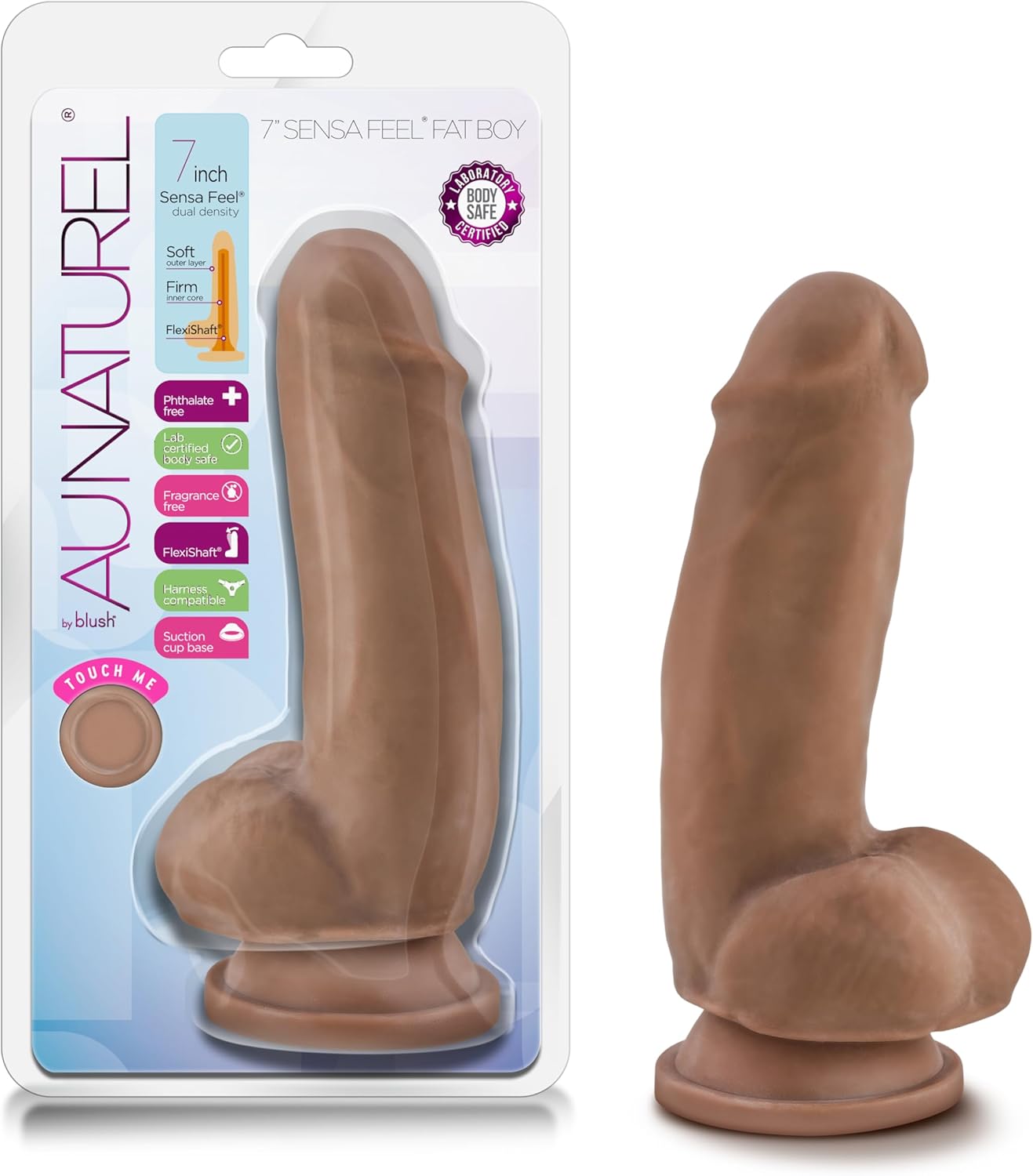 Dildo Blush Au Naturel Realista El Gordo Sensa Feel 7 Inch
