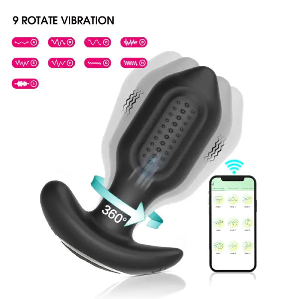 Plug Anal Masajeador Vibrador 360° Control App
