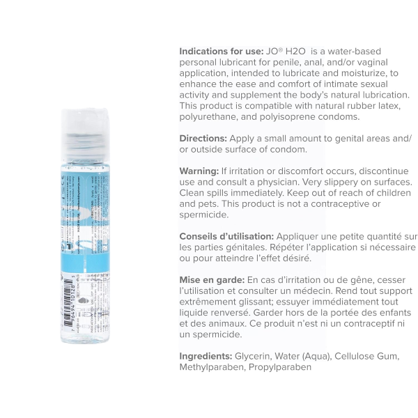 Lubricante Efecto Silicon Base Agua Jo H2O 2 OZ