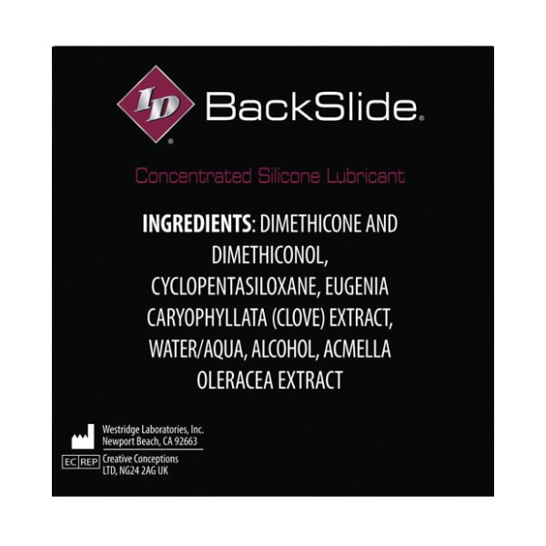 Lubricante Anal Relajante Id Backslide 30 ml Silicona Premium