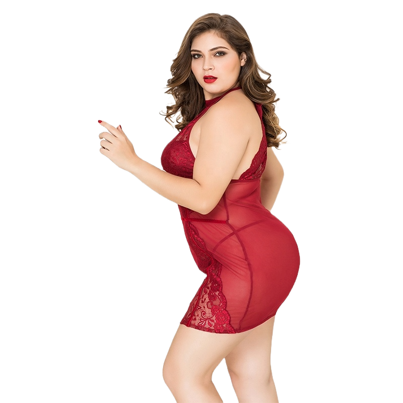 Babydoll transparente Sexy Camisón de Mujer L/XL