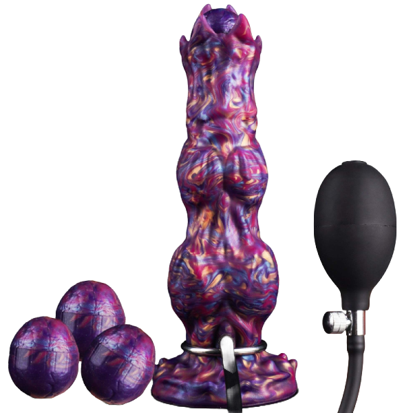 Dildo Monstruo Silicona Líquido Ventosa Expulsador De Huevo 10 Inch