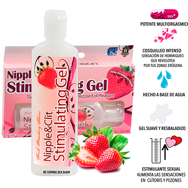 Gel Estimulante Pezones Clítoris Fresa 30 Ml
