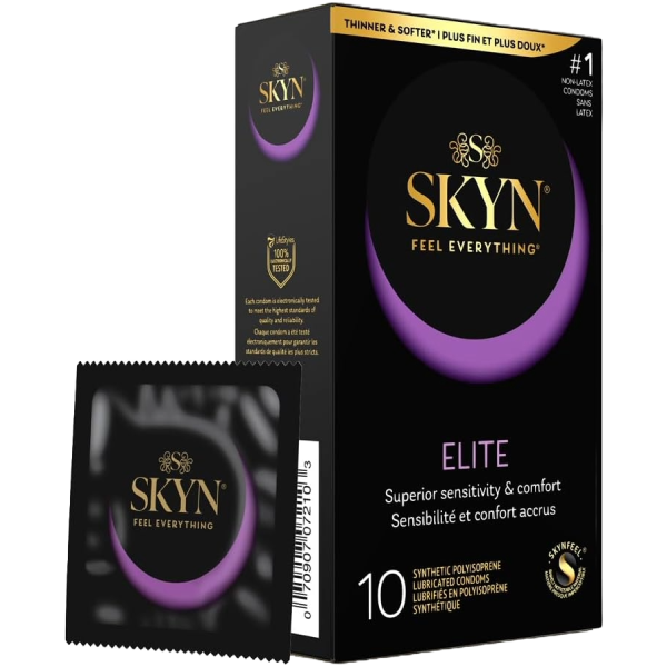 10 Condones Sin Látex Lifestyles Skyn Elite Ultra Soft