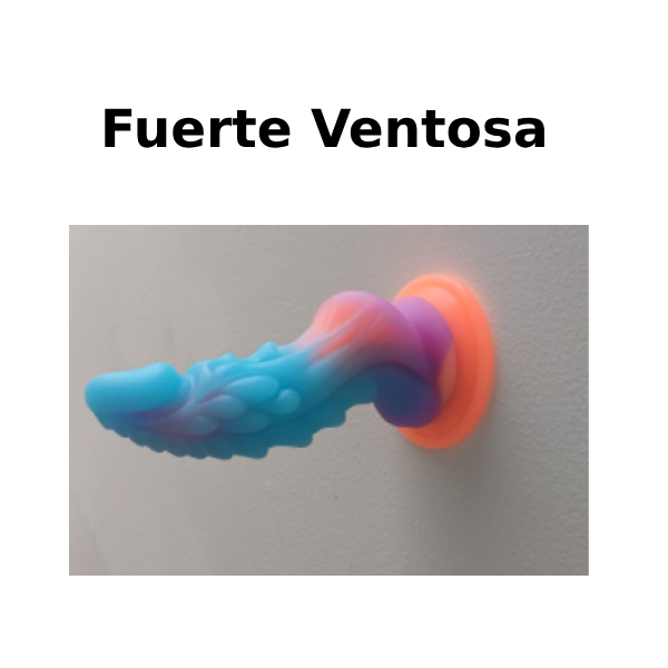 Dildo Silicona Líquido Ventosa Fosforescente Alien 6.7 Inch