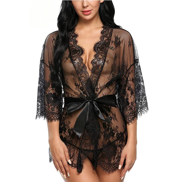 Sexy Lenceria Babydoll Encaje Vestido De Noche M