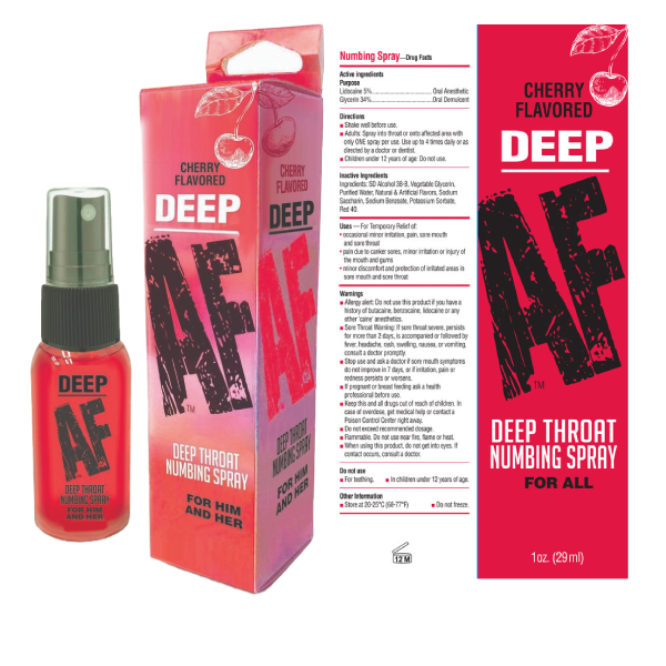 Spray adormecedor de garganta sabor Cereza 1 Oz