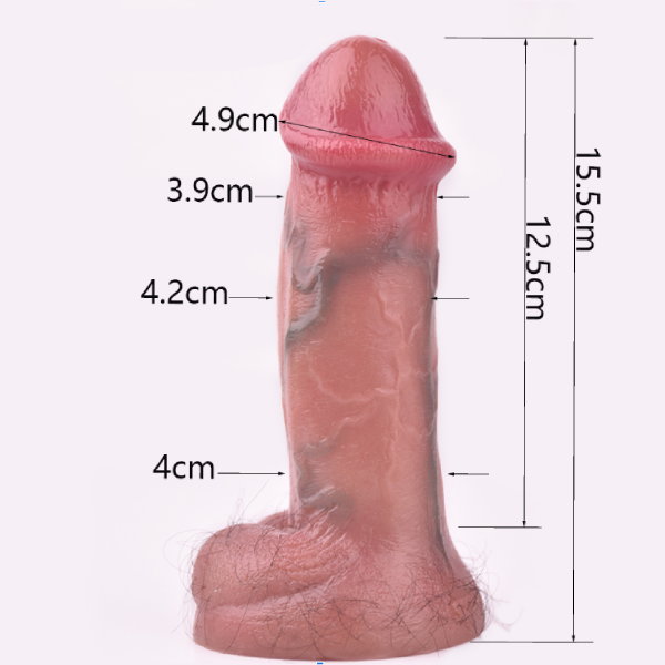 Dildo Pene Realista Silicon Liquido Largo Grueso Flexible B