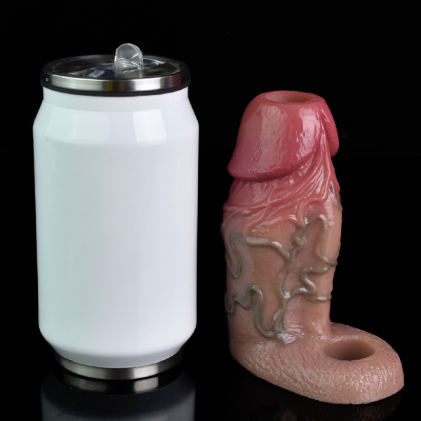 Funda Extensión Para Pene Realista Piel Hueco Silicona 4