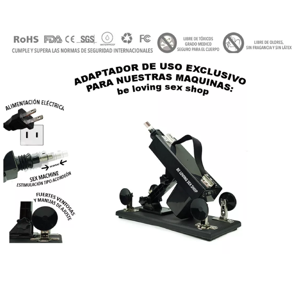 Vibrador adaptador rosa machina 1