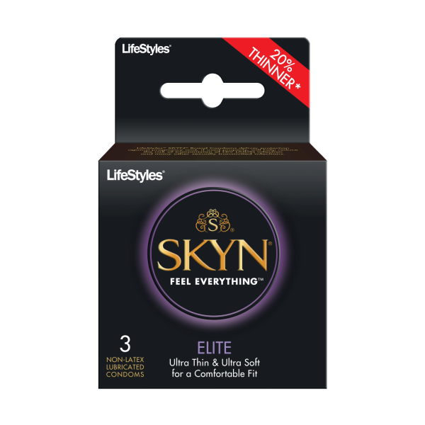 3 Condones Sin Látex Lifestyles Skyn Elite Ultra Soft