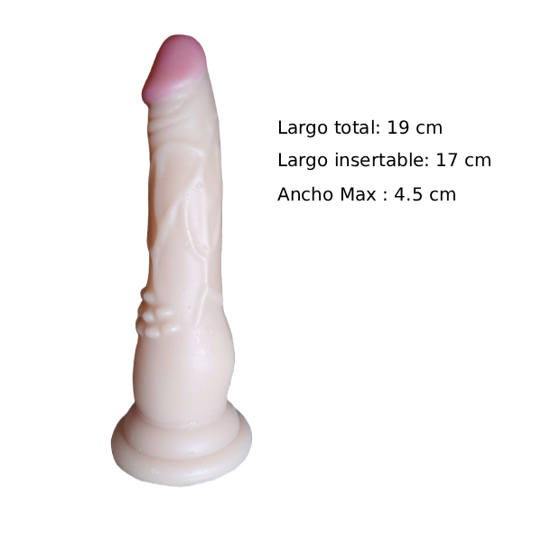 Dildo Pene Realista Largo Con Ventosa Flexible C