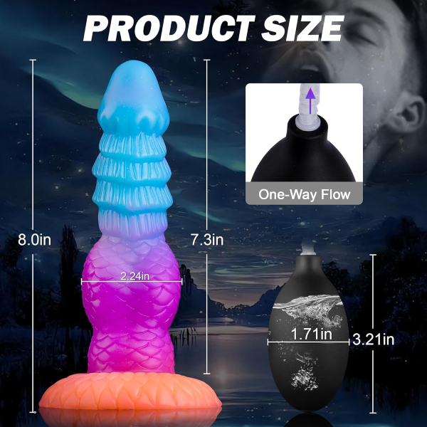 Dildo Monstruo Silicona Líquido Ventosa Con Eyaculacion 8 Inch