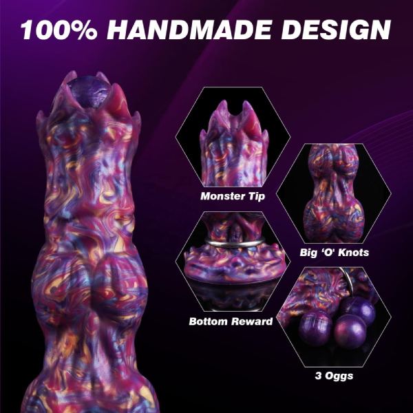 Dildo Monstruo Silicona Líquido Ventosa Expulsador De Huevo 10 Inch