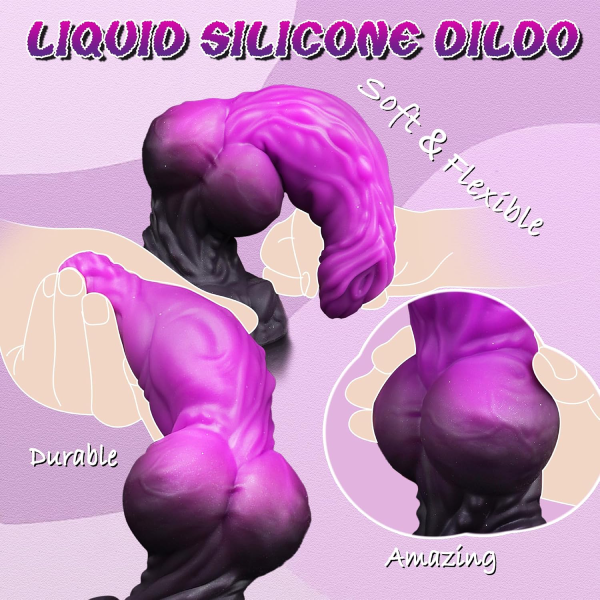 Dildo Gradual Silicona Líquido Suave Ventosa Alien 9.05 Inch
