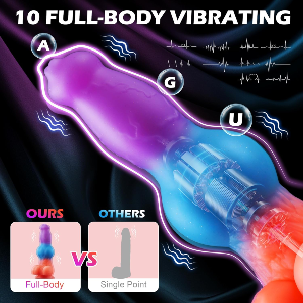 Vibrador Monstruo Silicona Líquido Ventosa Con Eyaculacion