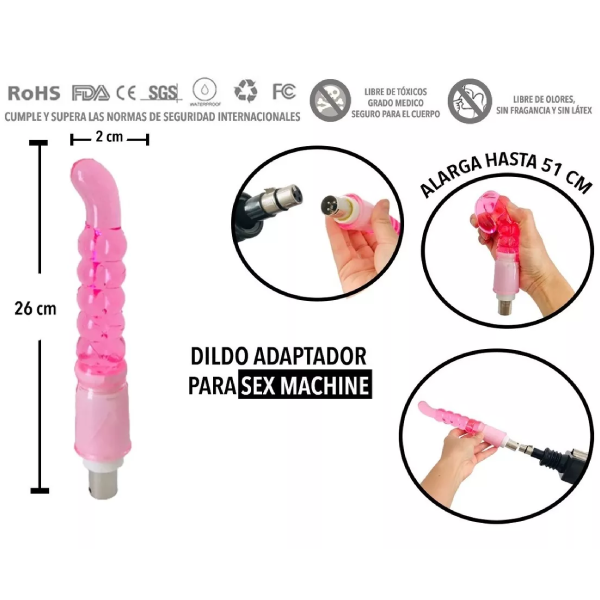 Vibrador adaptador rosa machina 1