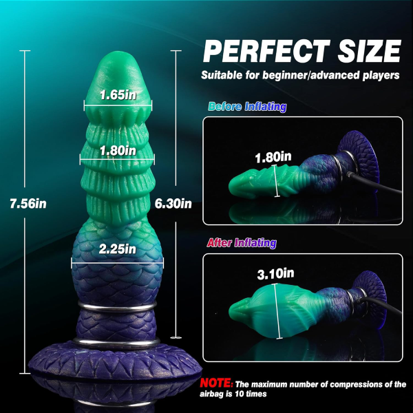 Dildo Plug Monster Anal Inflable 7.56 Inch