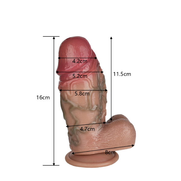 Dildo Pene Realista Silicon Liquido Largo Grueso Flexible A