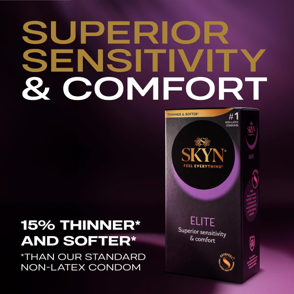 10 Condones Sin Látex Lifestyles Skyn Elite Ultra Soft