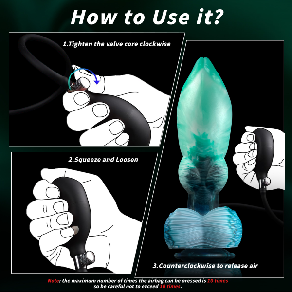 Dildo Alien Silicona Líquido Suave Ventosa Inflable 9 inch