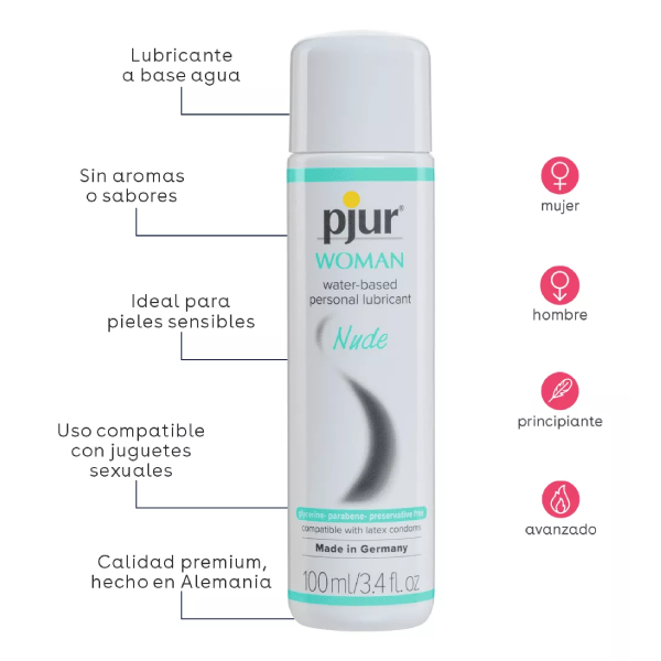 Lubricante Pjur Women Nude Premium 100 Ml
